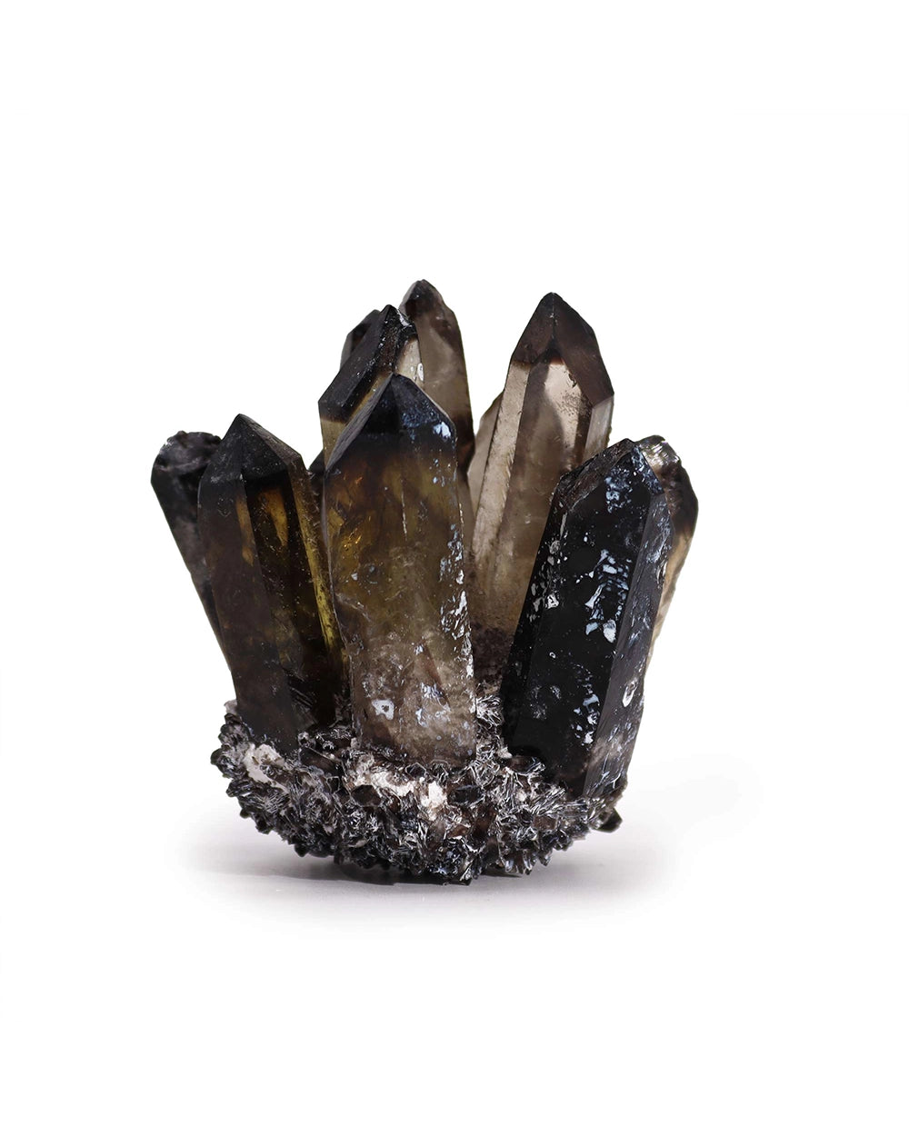 Crafted Quartz Cluster - Smoky Ghost Quartz