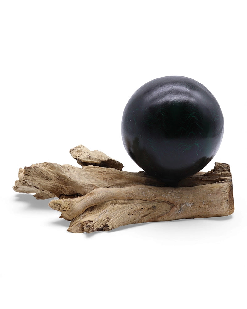 DriftGlow Lamp Emerald Crackle Shade