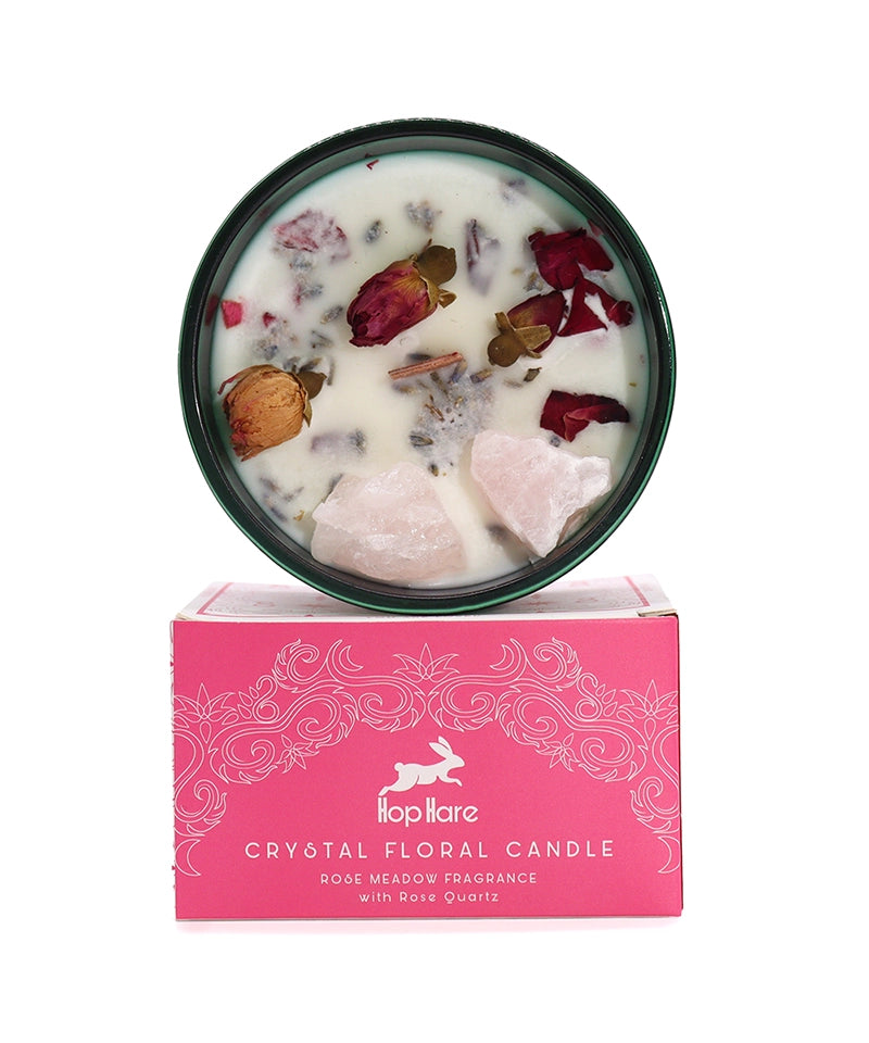 Hop Hare Crystal Magic Flower Candle - The Lovers