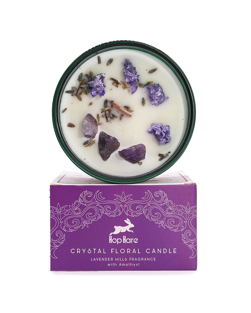 Hop Hare Crystal Magic Flower Candle - The Moon