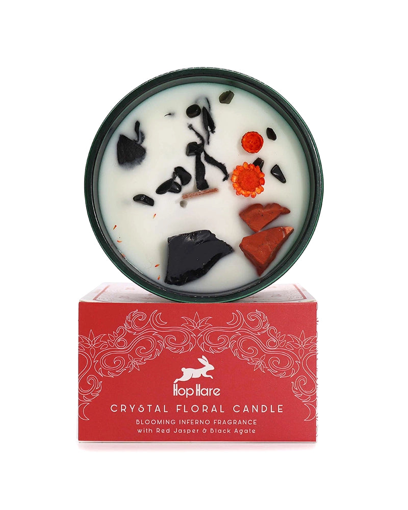Hop Hare Crystal Magic Flower Candle - The Devil