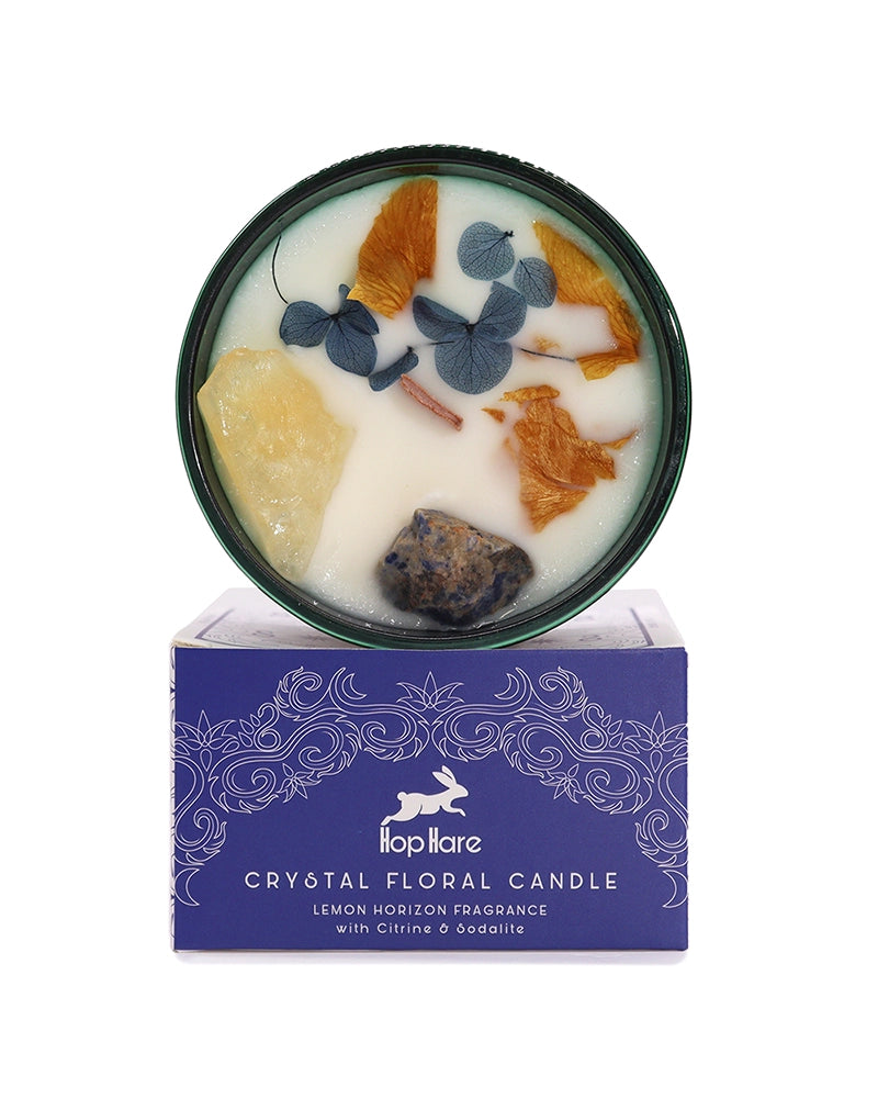 Hop Hare Crystal Magic Flower Candle - The Sun