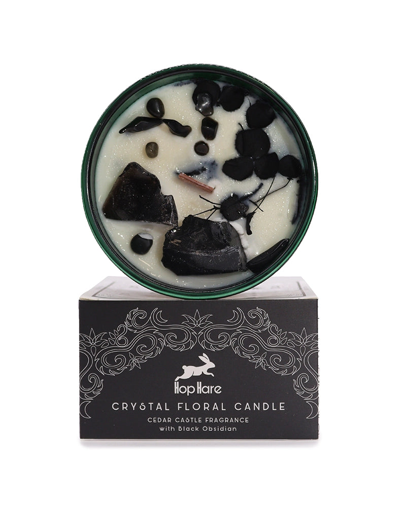 Hop Hare Crystal Magic Flower Candle - The Knight of Swords