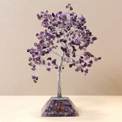 Beautiful 320 Amethyst Gemstone Tree with Organite Base - BLACK FRIDAY DEAL 30% OFF !!
