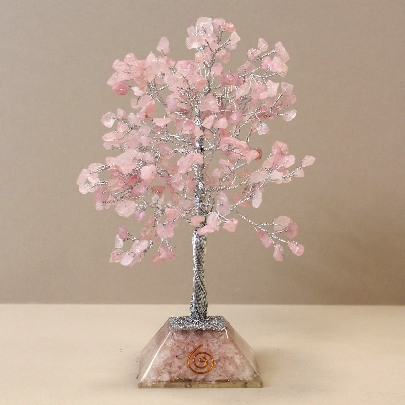 Stunning Rose Quartz 320 Gemstone Tree with Organite Base- BLACK FRIDAY DEAL 30% OFF !!