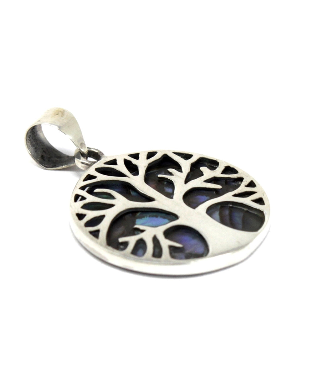 Tree of Life Silver Pendant - Abalone