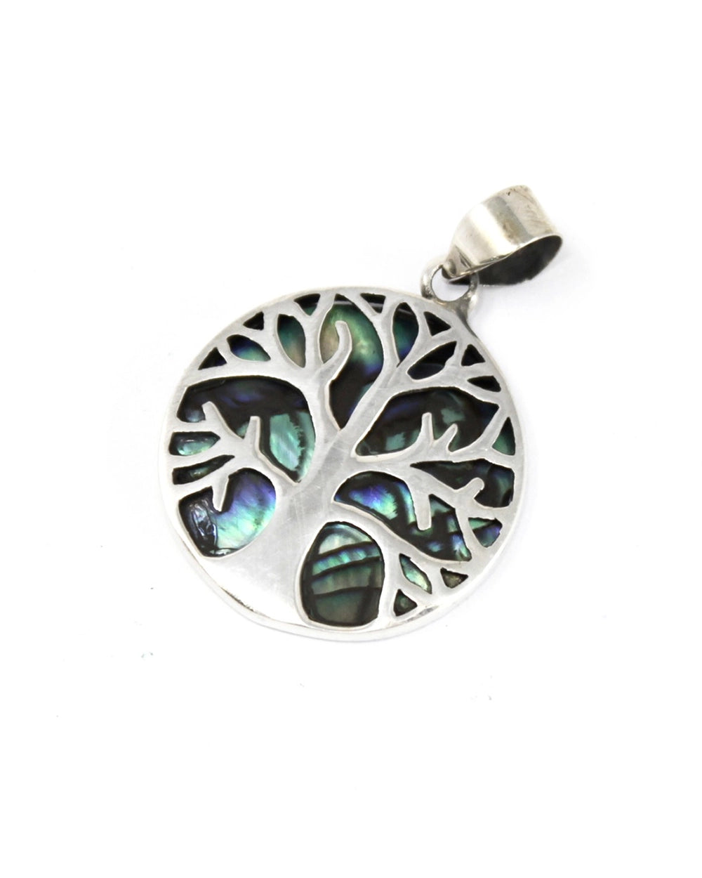 Tree of Life Silver Pendant - Abalone