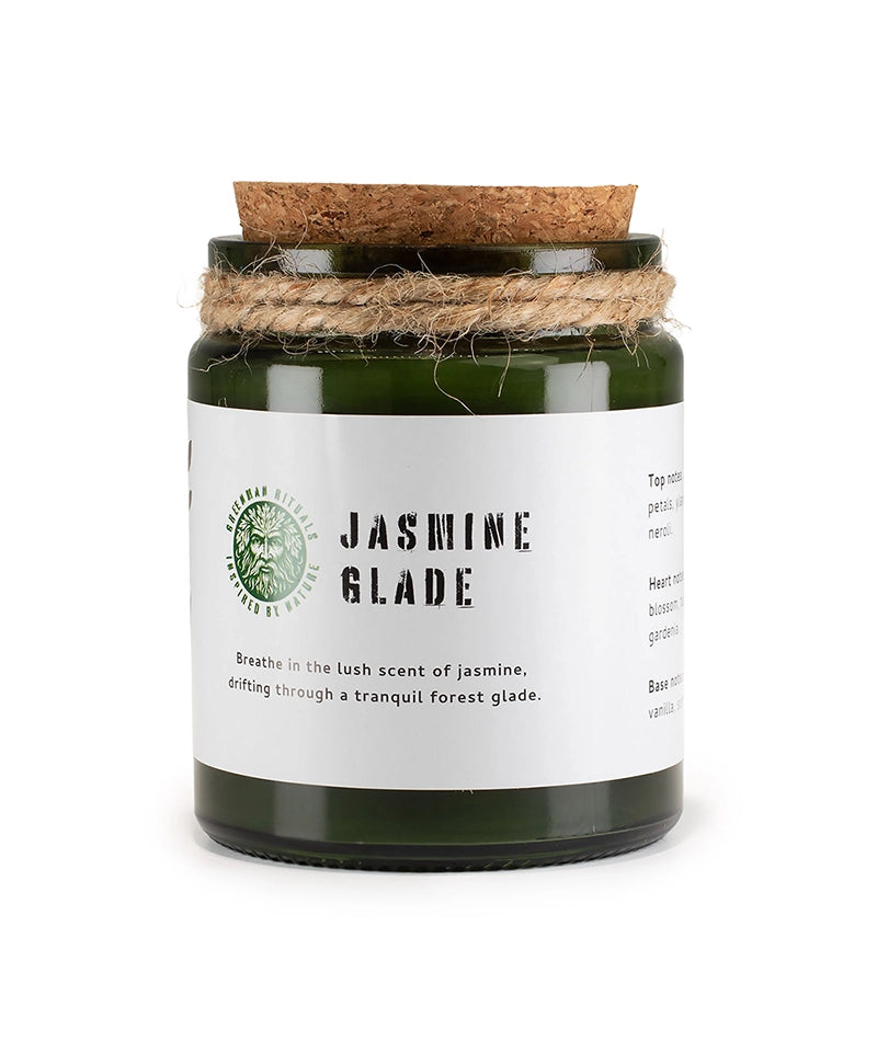 Greenman Woodwick Soy Candle - Jasmine Glade